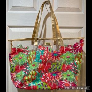 {SALE} Simply Southern clear floral large tote bag